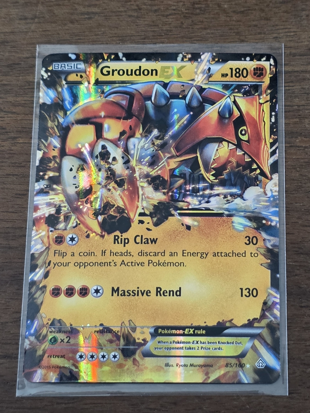 Pokemon Tcg Groudon EX #85 - Primal Clash - rare Full Art 85/160 Card